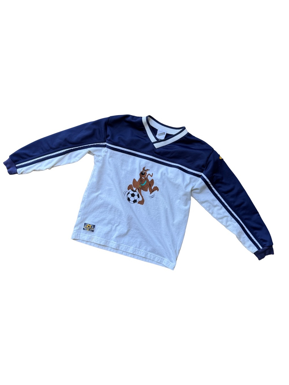 Vtg Warner Bros. Scooby-Doo Soccer Long Sleeve Top - Navy & White